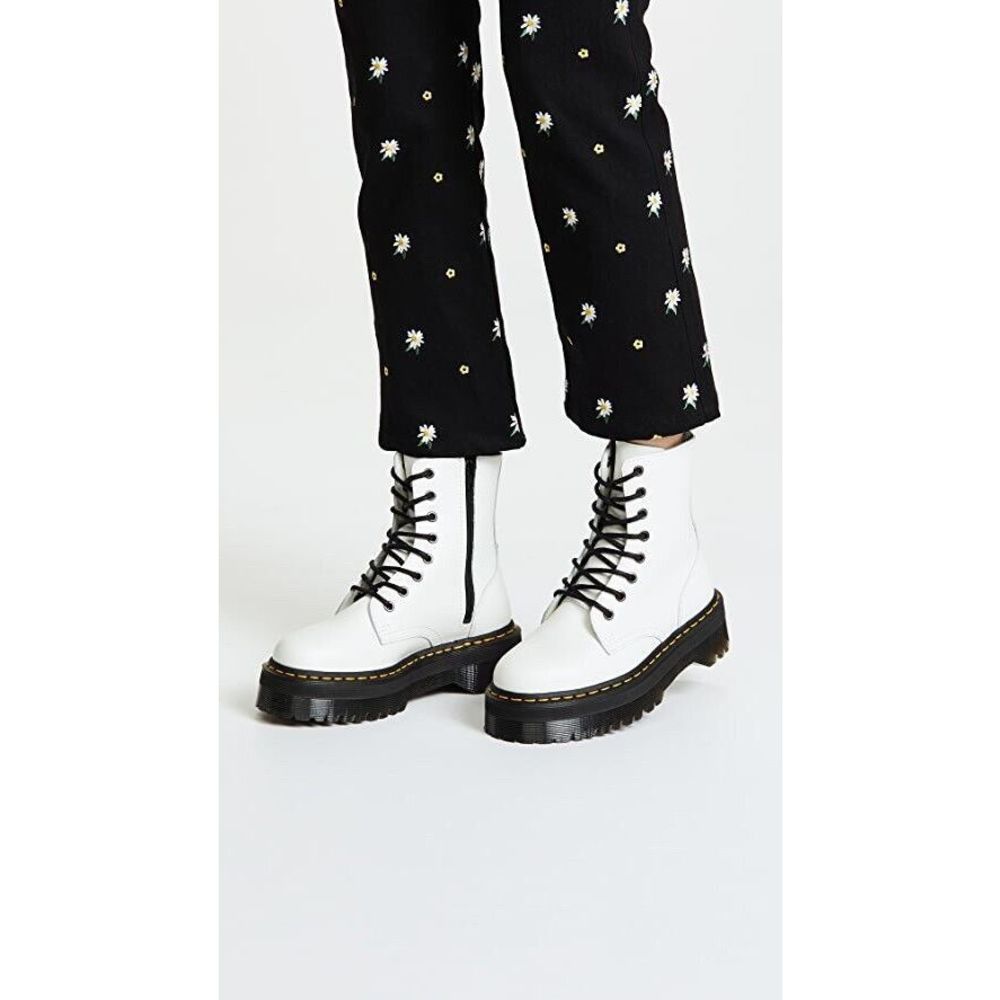 New Dr. Martens Jadon 8 Eye Boots White Size US 8